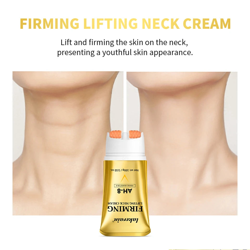 AH-8 Neck Firming Cream & Roller for Wrinkles & Crepey Skin