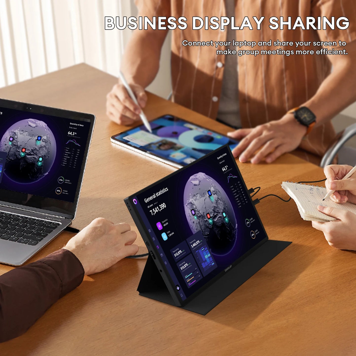 10.5" 1920x1280 Portable Touchscreen Monitor - 100% sRGB & 420 Nits