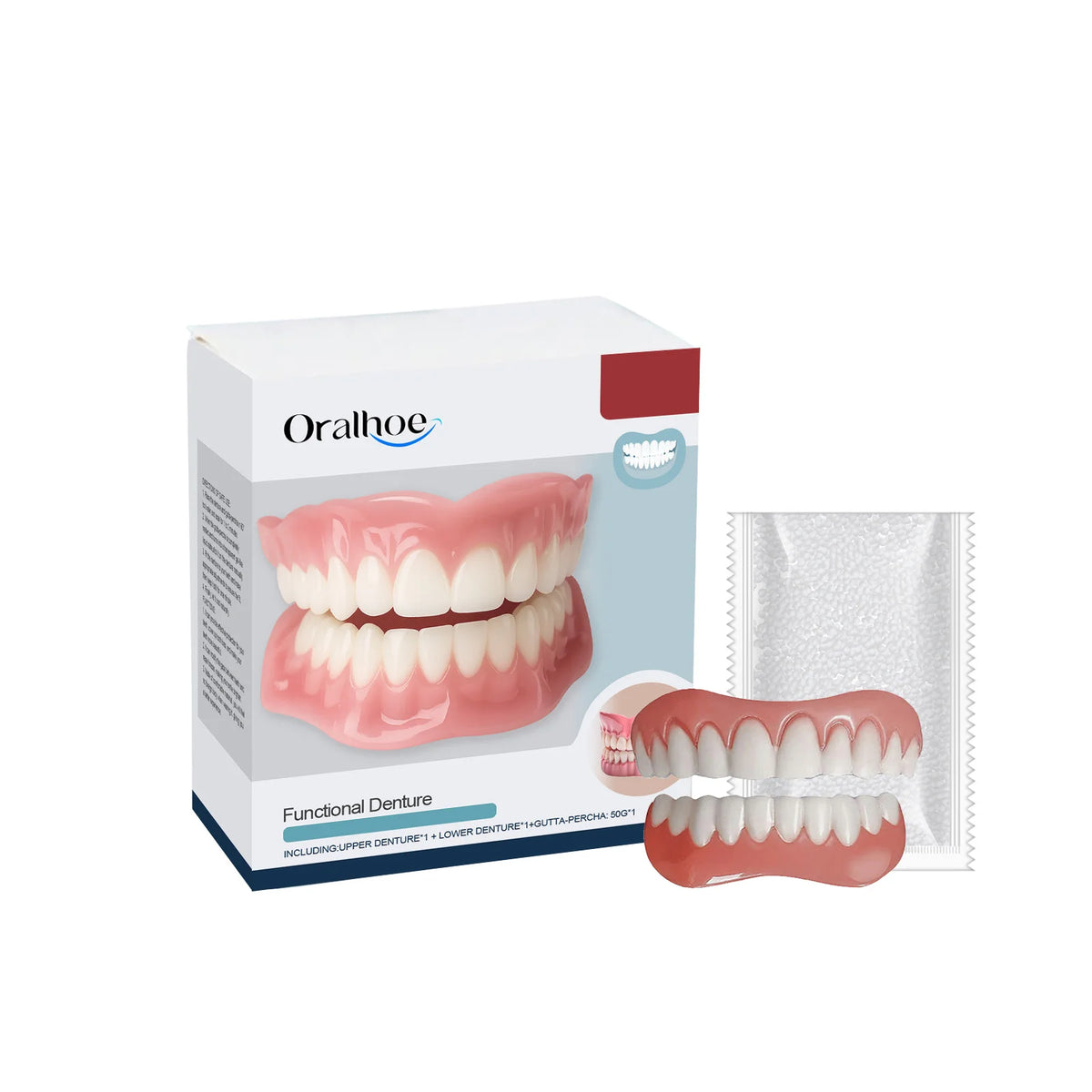 Silicone Dental Repair Kit - Removable Cosmetic Dentures for Natural Smile