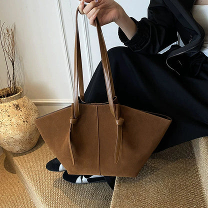 Luxury Retro Suede Shoulder Tote