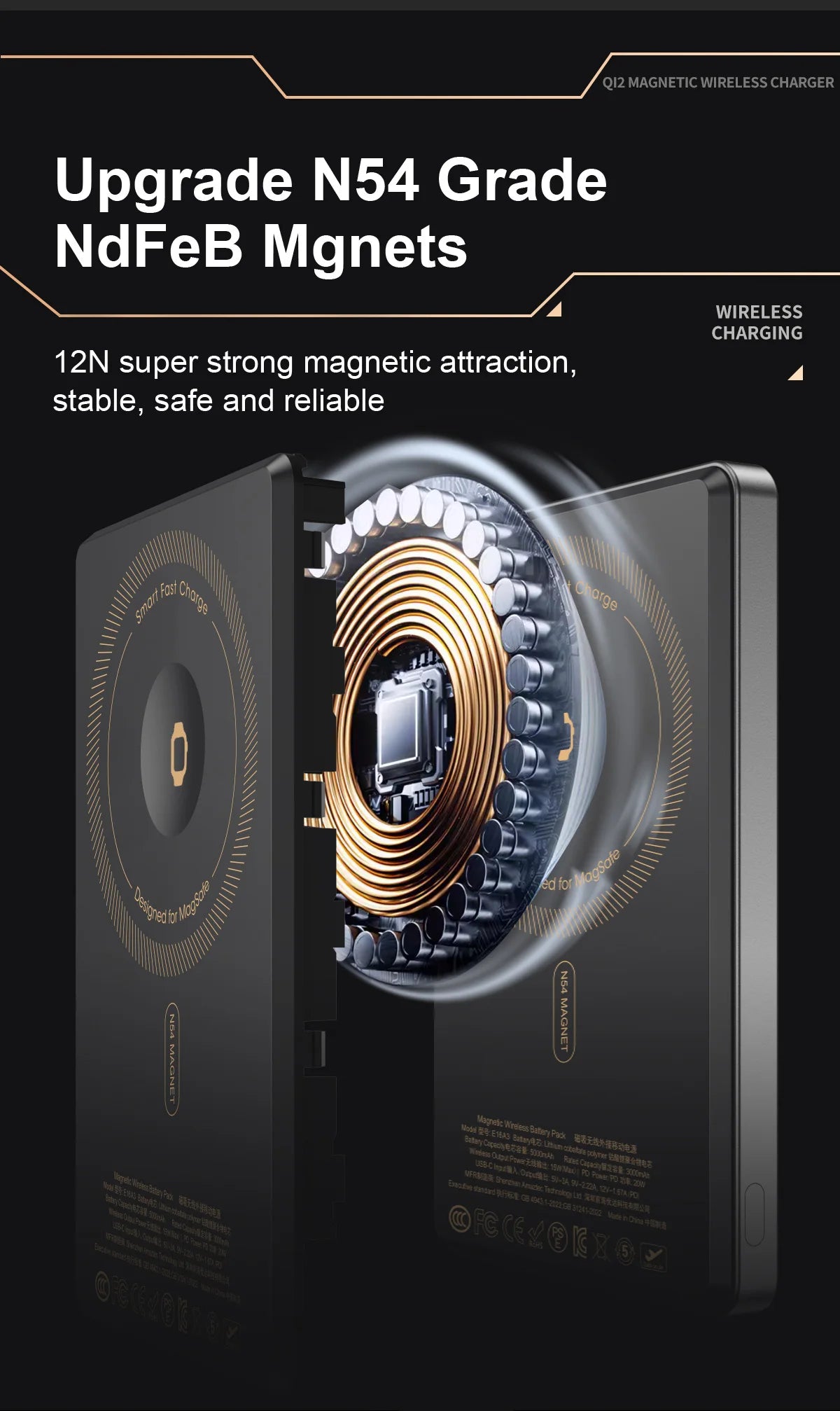 Magnetic Wireless Power Bank 5000mAh/10000mAh for iPhone 16-12 & Watch - 19