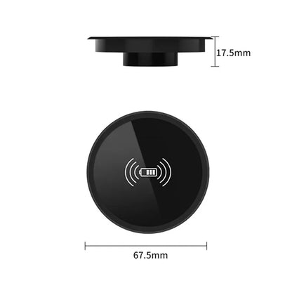 Invisible Desktop Wireless Fast Charger - 15W Embedded Charging Pad