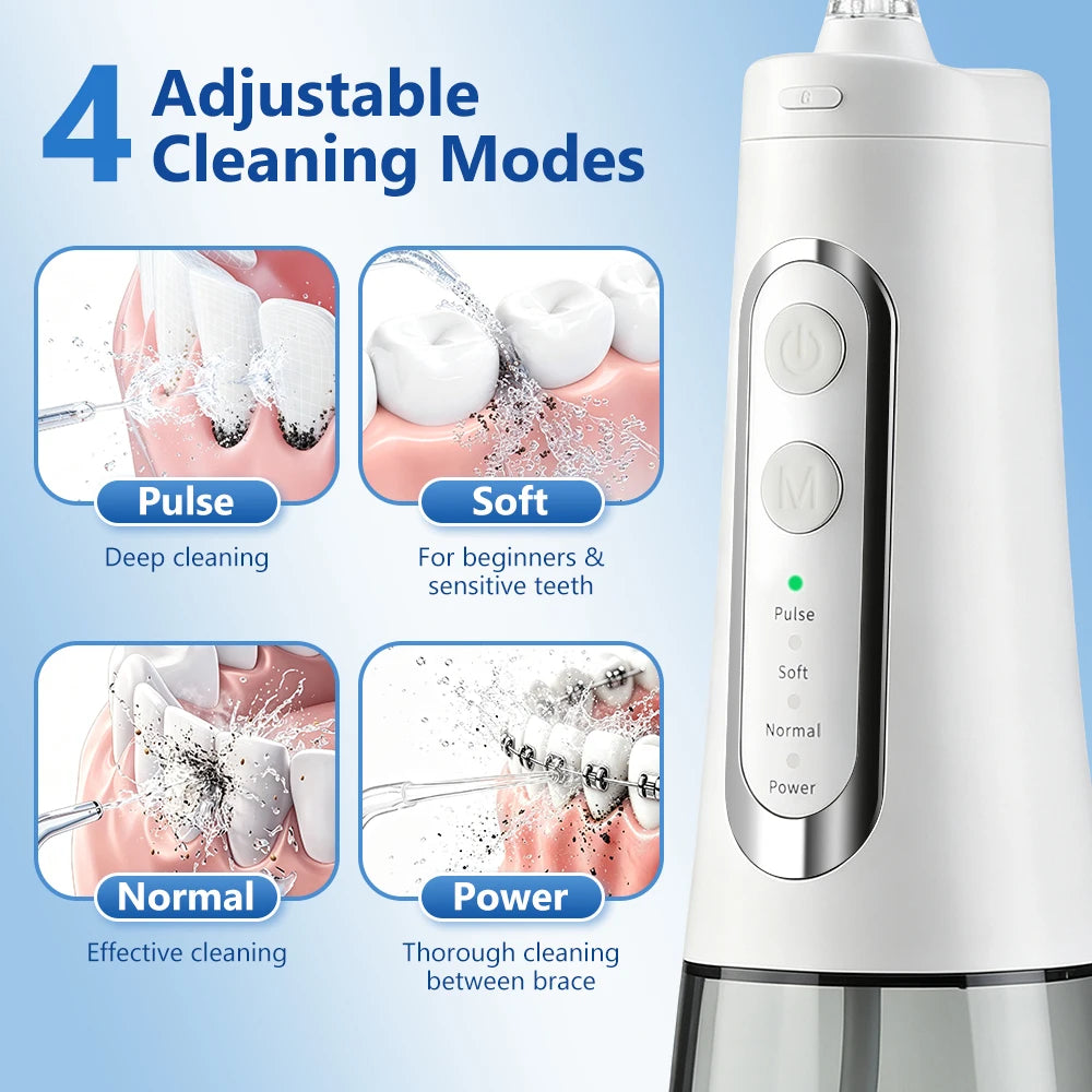 Rechargeable Portable Oral Irrigator Water Flosser for Deep Teeth Cleaning - 8
