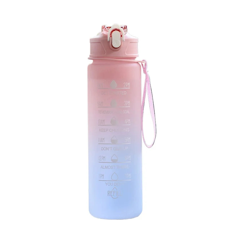 Motivational 750ml Sports Water Bottle - Leak-Proof & Portable Fitness Cup