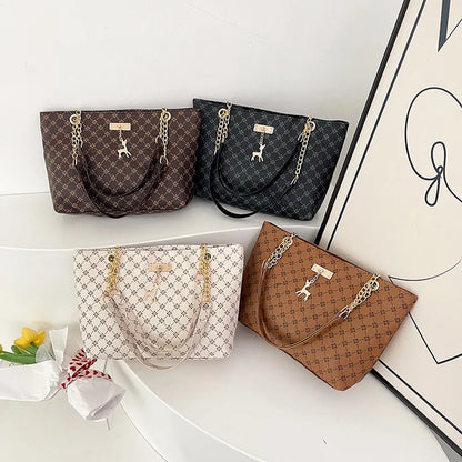 Luxury Vintage PU Tote Bag