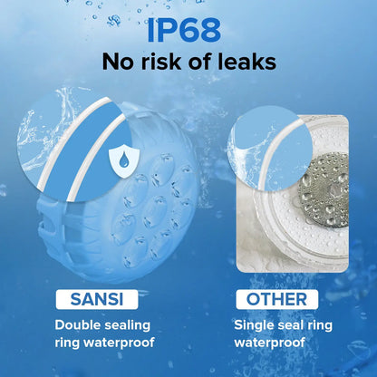 RGB Color Changing LED Pool Lights - Remote Control Waterproof Underwater Pool Decor