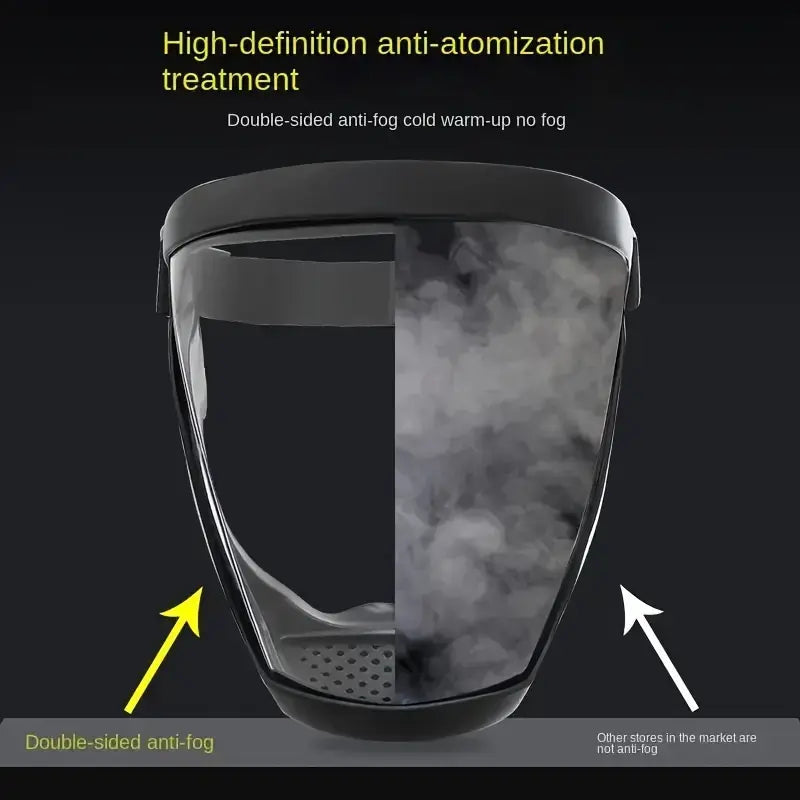 Adjustable Full-Face Protective Shield - Durable Heat & Impact Resistant Visor