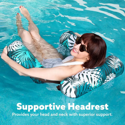 Inflatable Pool Float Chair – Heavy-Duty Floating Lounge & Pool Noodle for Summer