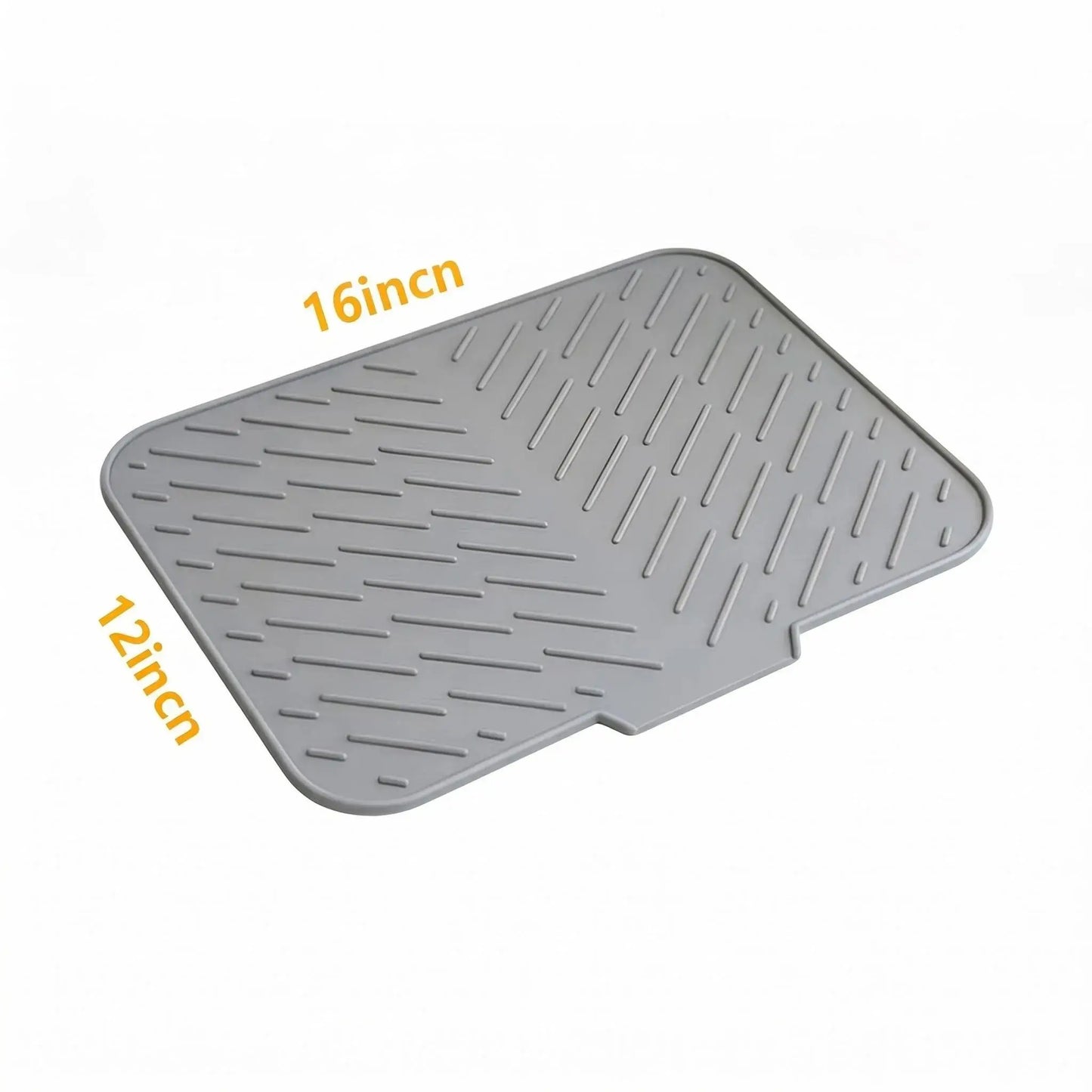 Large Silicone Dish Drying Mat – Heat Resistant Kitchen Counter Drainer Tray