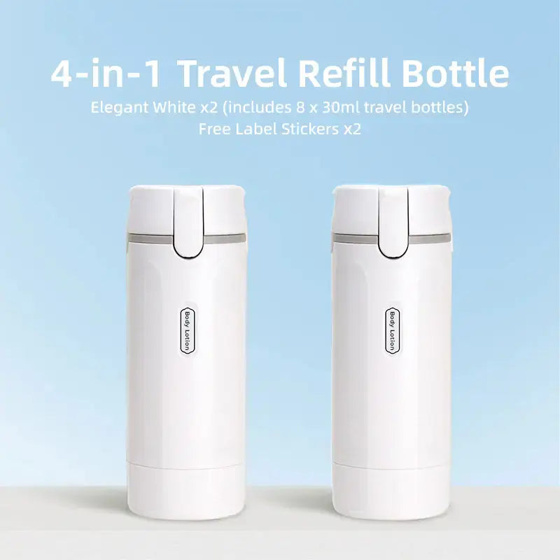 4-in-1 Travel Cosmetic Dispenser – Leak-Proof Refillable Toiletry Organizer Bottle