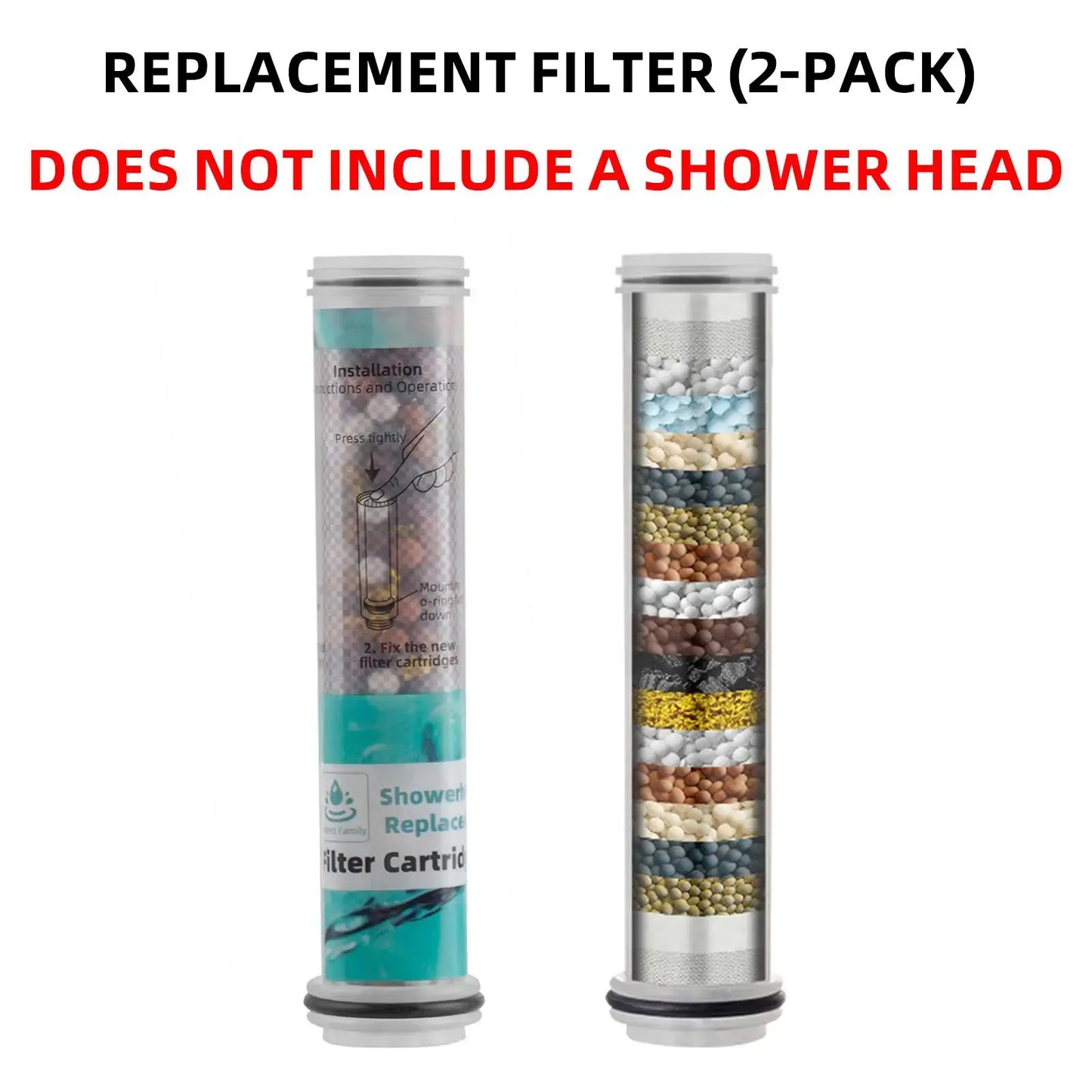 High-Pressure Filtered Handheld Shower Head - 5-Mode Water Softener for Hair & Skin
