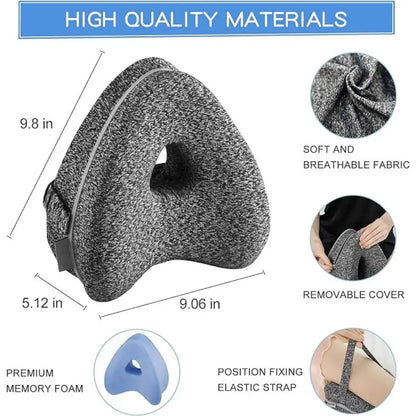 Ergonomic Memory Foam Leg Pillow for Side Sleepers - Knee & Hip Pain Relief Cushion