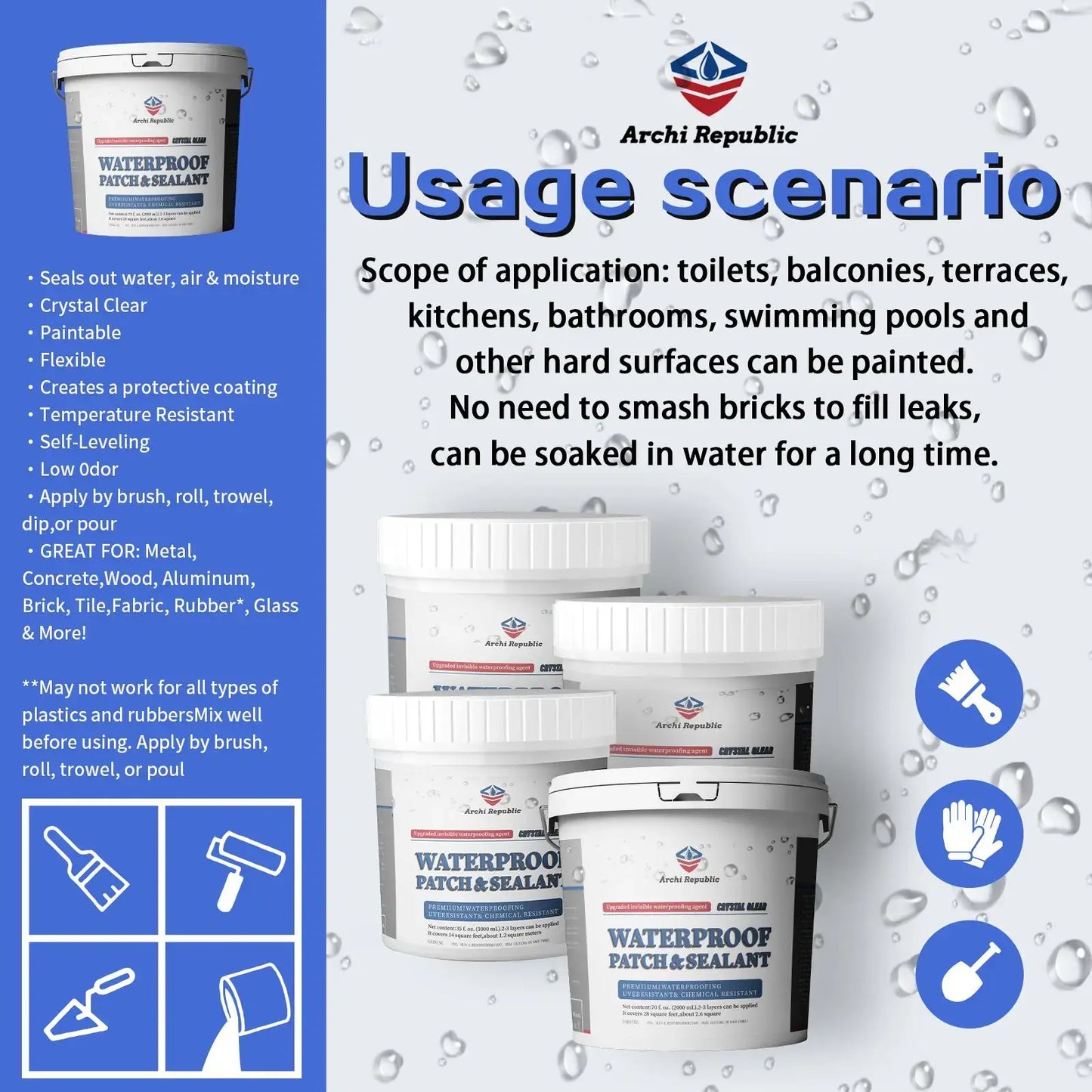 Invisible Waterproofing Sealing Gel - Powerful Anti-Leak Protection for Home & Roof