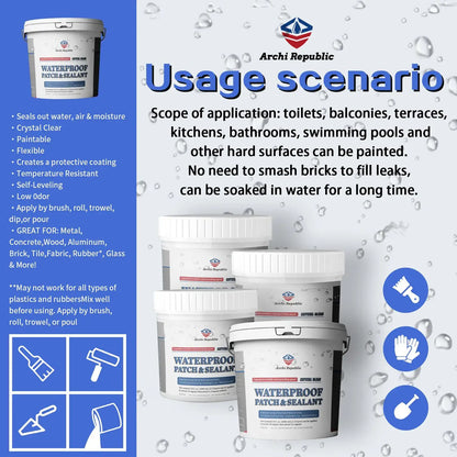 Invisible Waterproofing Sealing Gel - Powerful Anti-Leak Protection for Home & Roof
