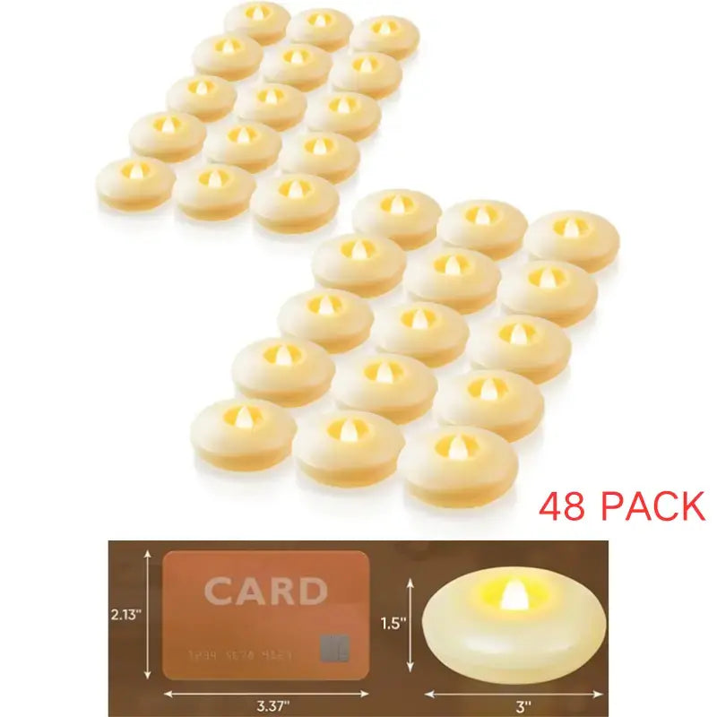 Flameless LED Floating Candles - Waterproof Battery Operated Tea Lights