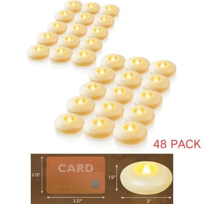 Flameless LED Floating Candles - Waterproof Battery Operated Tea Lights