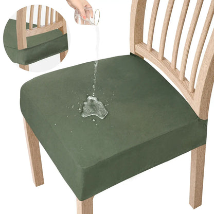 Waterproof Stretch Dining Chair Seat Covers - Slip-Resistant Washable Protector