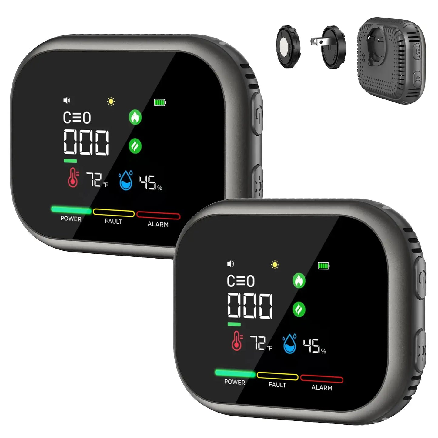 6-in-1 Portable Gas Leak Detector & Air Quality Monitor - Temp & Humidity Sensor for Kitchen, Home & RV Safety