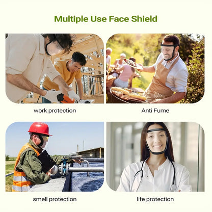 Adjustable Full-Face Protective Shield - Durable Heat & Impact Resistant Visor
