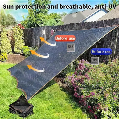 10x13ft 90% Blackout Shade Cloth - UV-Resistant Sunshade Net for Garden & Patio