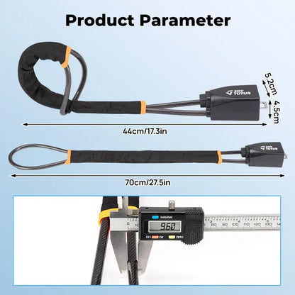 Universal Steering Wheel Lock - Anti-Theft Car Security Cable with 3 Keys
