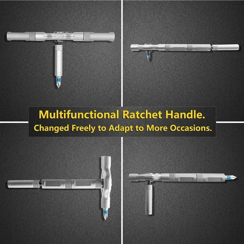 Professional Ratchet Screwdriver Set - Portable Magnetic Repair Tool Kit