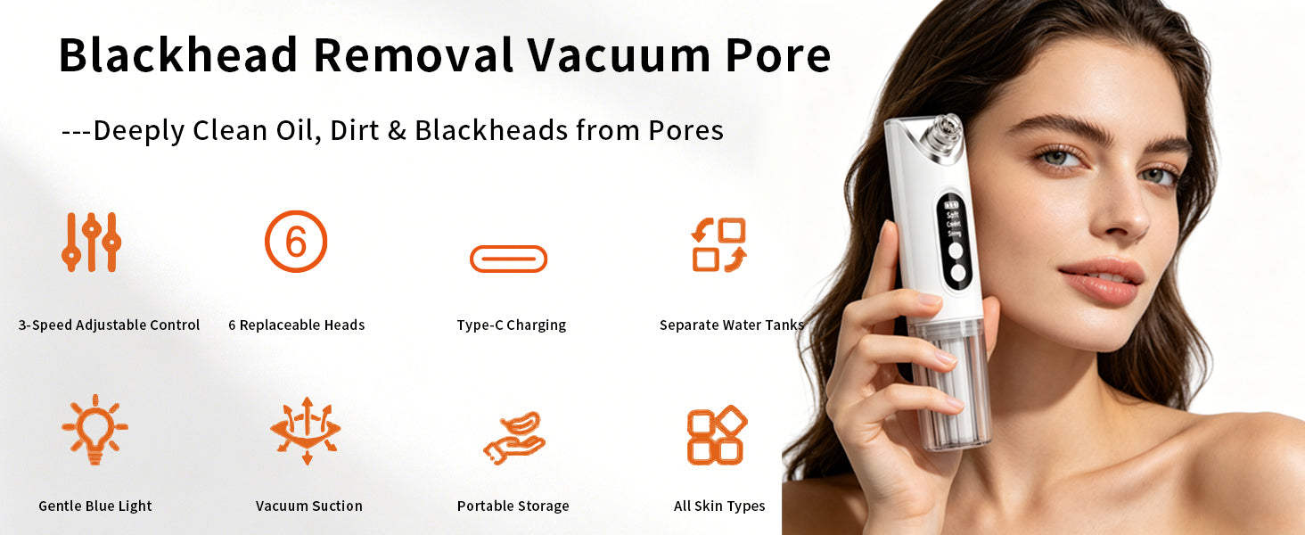 Electric Pore Vacuum Blackhead Remover with Hydration & Suction Facial Cleansing - 7
