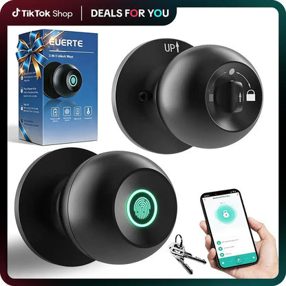 Biometric Fingerprint Smart Door Lock - Keyless Entry for Bedroom & Home