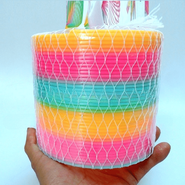 Rainbow Circle Folding Plastic Spring Toy for stress relief – Qeepin