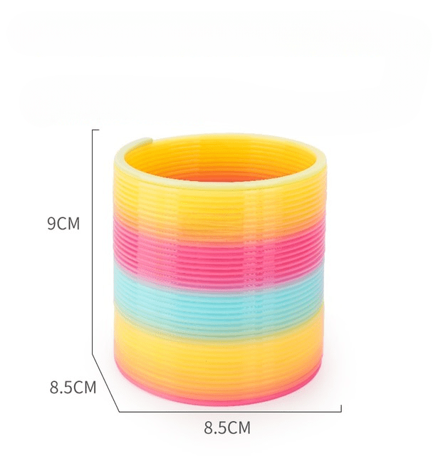 Rainbow Circle Folding Plastic Spring Toy for stress relief – Qeepin