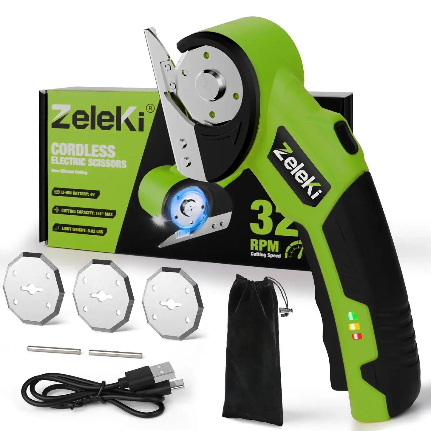 Cordless Electric Scissors 4V – Rechargeable Power Shears for Fabric & Cardboard