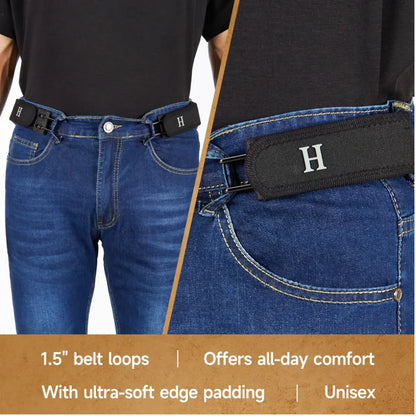 Unisex Elastic Invisible Belt – Comfortable No-Buckle Waistband for Jeans & EDC