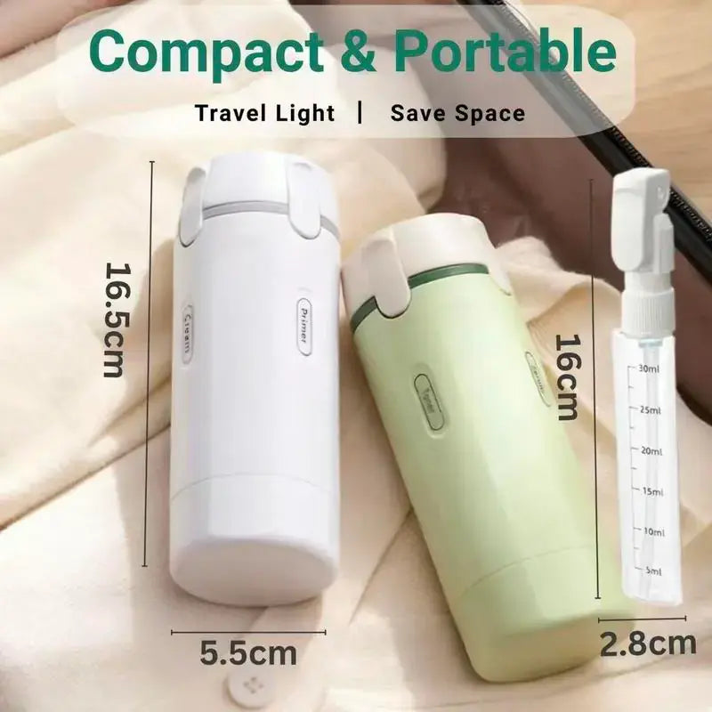 4-in-1 Travel Cosmetic Dispenser – Leak-Proof Refillable Toiletry Organizer Bottle