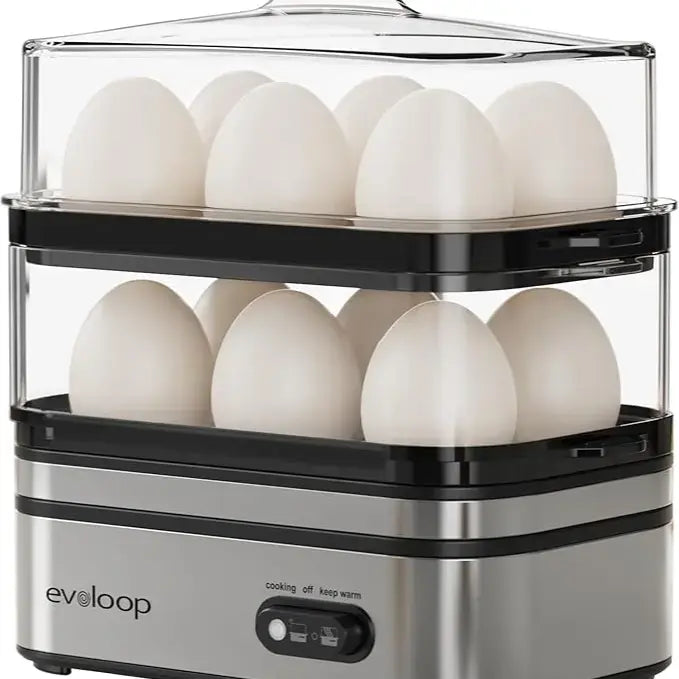 6-Egg Electric Rapid Cooker - Portable Breakfast Maker with Auto Shut-Off