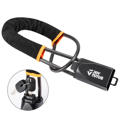 Universal Steering Wheel Lock - Anti-Theft Car Security Cable with 3 Keys