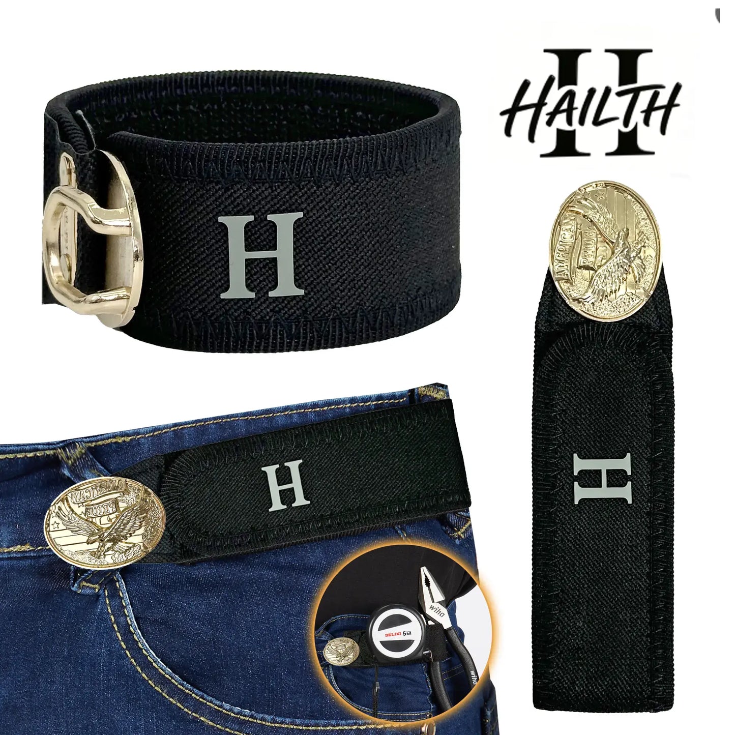 Unisex Elastic Invisible Belt – Comfortable No-Buckle Waistband for Jeans & EDC