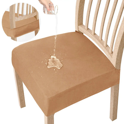 Waterproof Stretch Dining Chair Seat Covers - Slip-Resistant Washable Protector