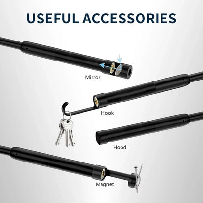 1920P HD Endoscope Inspection Camera with 8 LED Lights - 16.4ft Semi-Rigid Borescope