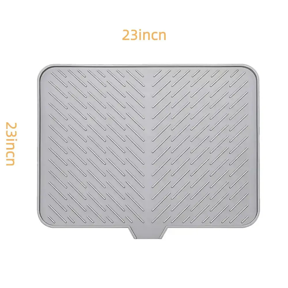 Large Silicone Dish Drying Mat – Heat Resistant Kitchen Counter Drainer Tray