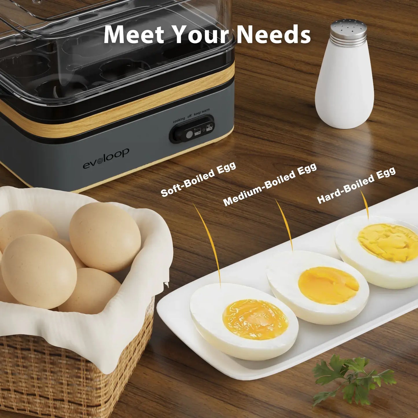 6-Egg Electric Rapid Cooker - Portable Breakfast Maker with Auto Shut-Off