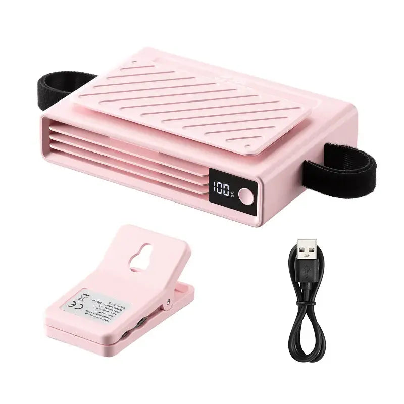 USB Dual Turbo Car Fan - 5-Speed Adjustable Auto Cooling Air Fan for Dashboard