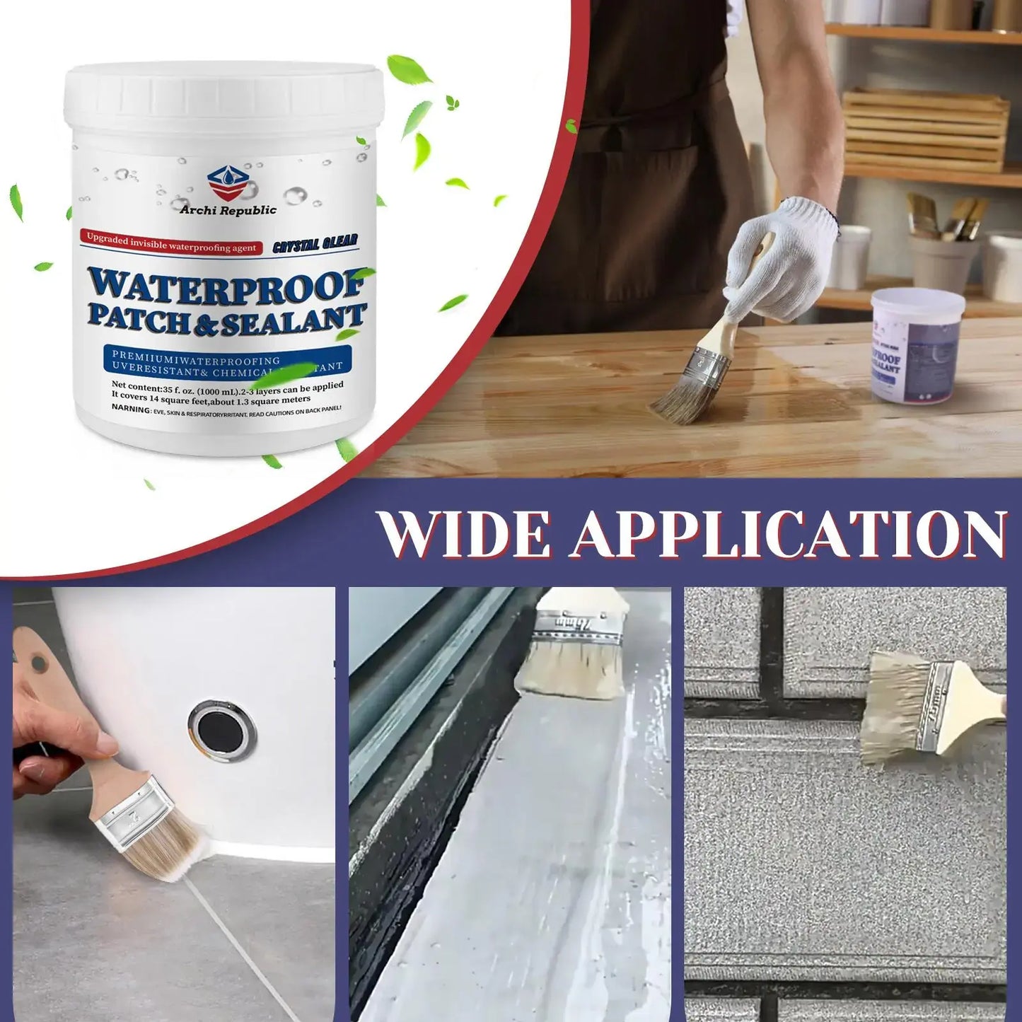 Invisible Waterproofing Sealing Gel - Powerful Anti-Leak Protection for Home & Roof