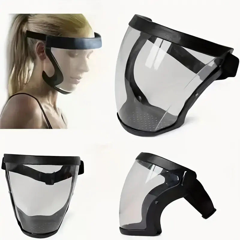 Adjustable Full-Face Protective Shield - Durable Heat & Impact Resistant Visor