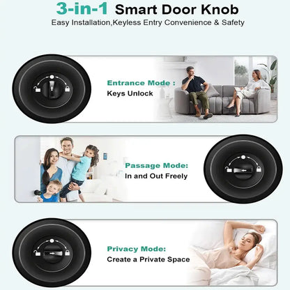 Biometric Fingerprint Smart Door Lock - Keyless Entry for Bedroom & Home
