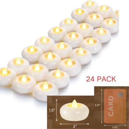 Flameless LED Floating Candles - Waterproof Battery Operated Tea Lights