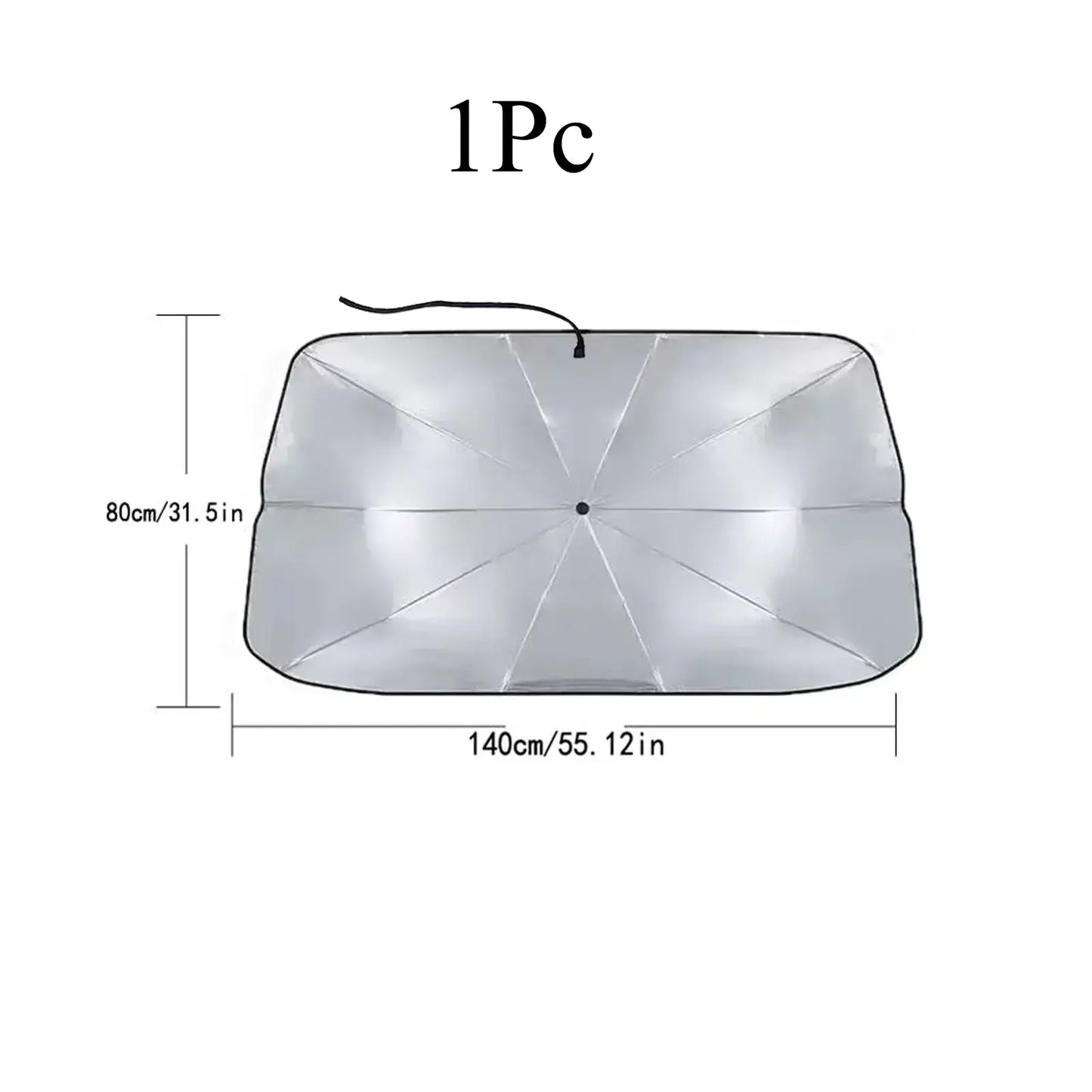 Collapsible Car Windshield Sun Shade - Heat Insulating UV Protection Visor