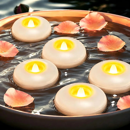 Flameless LED Floating Candles - Waterproof Battery Operated Tea Lights