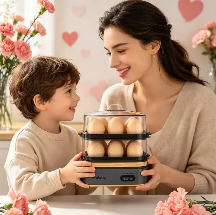 6-Egg Electric Rapid Cooker - Portable Breakfast Maker with Auto Shut-Off