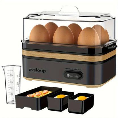 6-Egg Electric Rapid Cooker - Portable Breakfast Maker with Auto Shut-Off