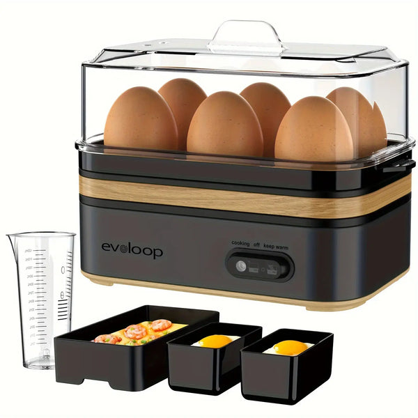 6-Egg Electric Rapid Cooker - Portable Breakfast Maker with Auto Shut-Off